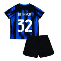 Camiseta Inter Milan Federico Dimarco #32 Primera Equipación Replica 2023-24 para niños mangas cortas (+ Pantalones cortos)